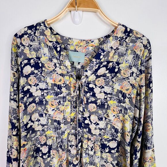 Anthropologie Skies Are Blue Floral‎ Long Sleeve Dress Size M - Picture 2 of 9